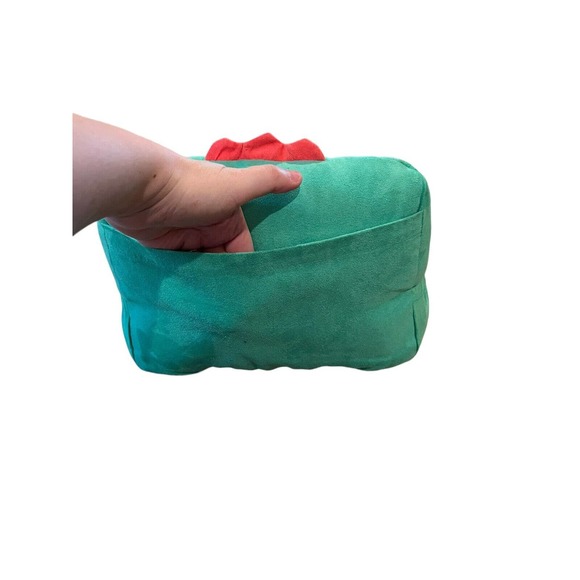 Pillowfort Tablet Book Rest Holder Pillow Weighted Plush Green Dinosaur Pockets - Picture 6 of 8